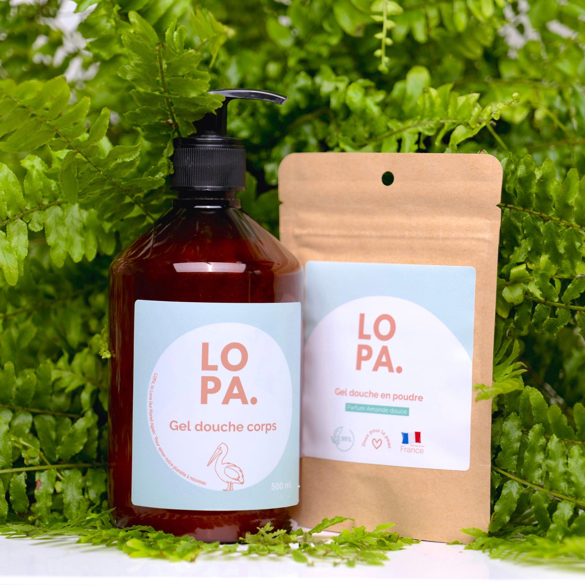 Etiquettes pour produits d'hygiène de la marque Lopa Care