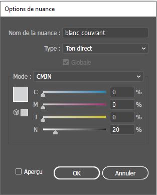 Nuance blanc couvrant avec Illustrator