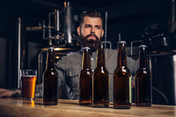 Bouteilles de bière en verre consigné