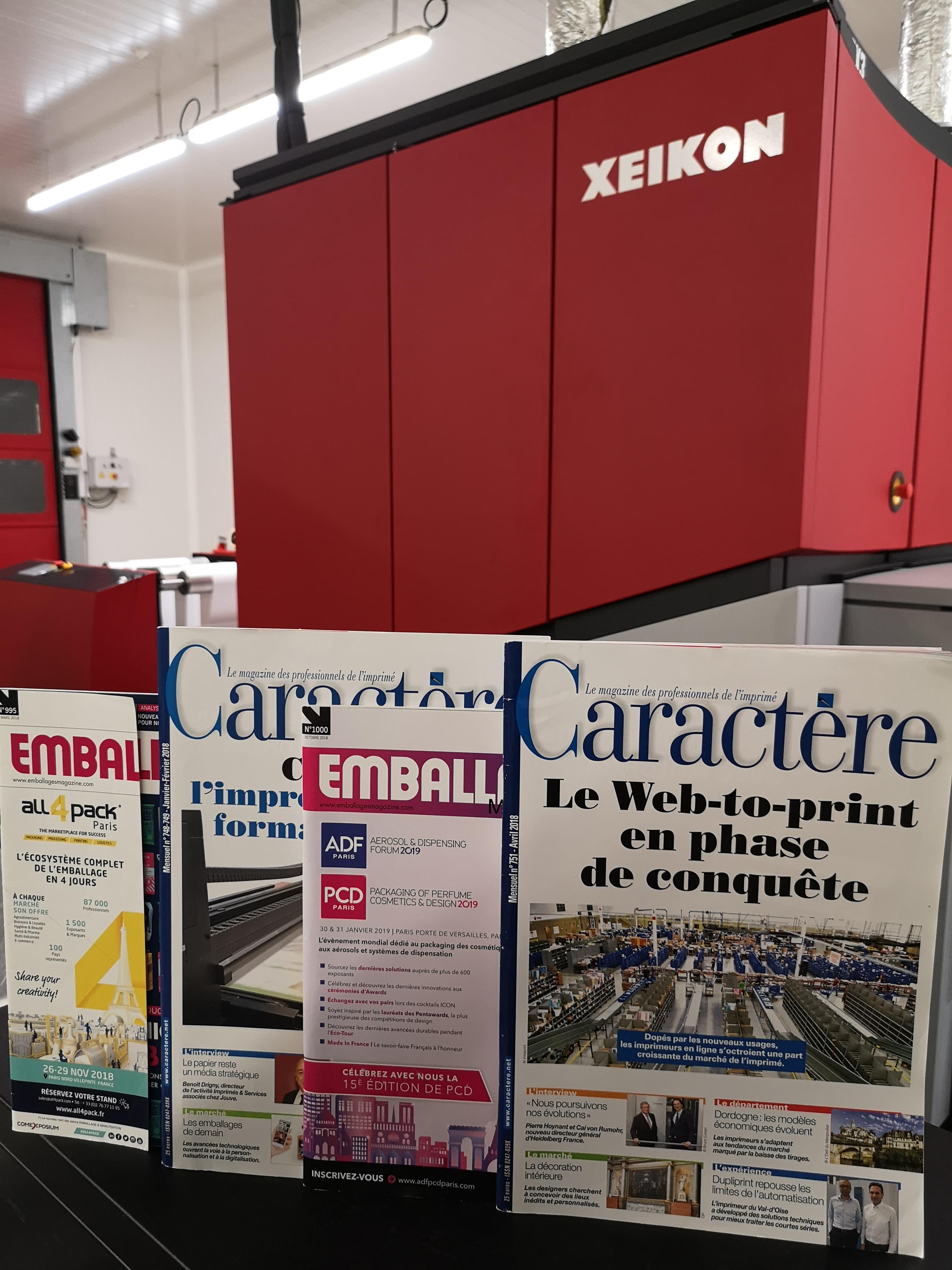 Yetiq est dans caractre et emballage magazine pour parler impression numrique Xeikon et Domino, ainsi qu'tiquettes adhsives en rouleaux