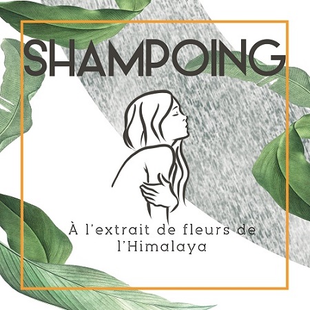 Visuel de la marque d'étiquette adhésive Yetiq pour un produit fictif de shampoing